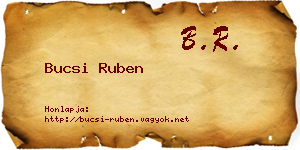 Bucsi Ruben névjegykártya